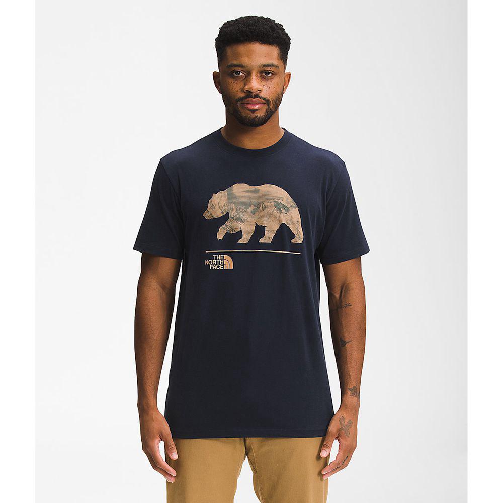 The North Face Bearscape Κοντό Μανίκι Ανδρικα T Shirt - Σκουρο Μπλε (WKSA04637)